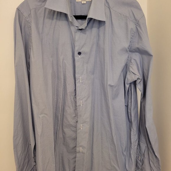Eton blue shirt 17" Contempoary - Picture 1 of 4